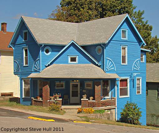 Blue House in Aurora Indiana
