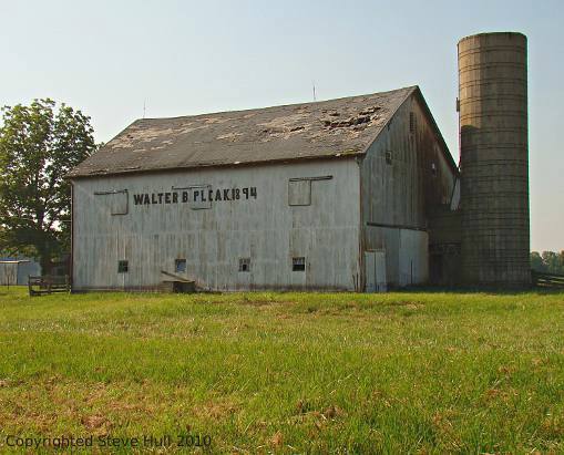Old barn with silo
