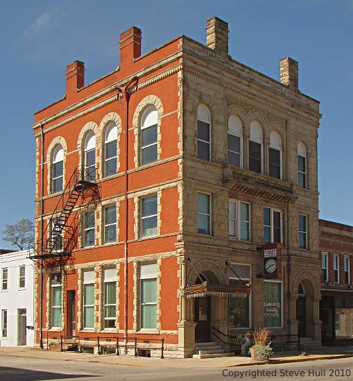 Old bank building at 5th & Main in Brookville Indiana