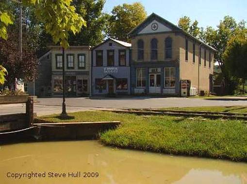 Old commercial buildings at Metamora Indiana