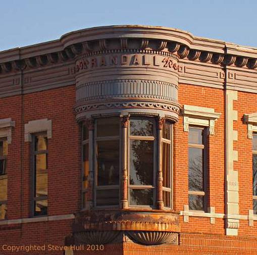 Randall Building Detail in Greenfield Indiana.