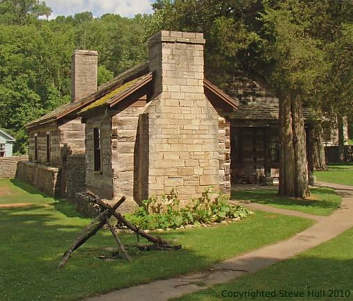 Pioneer summer kitchen and log cabin
