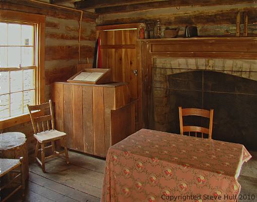 Interior view of mill office at Spring Mill Pioneer Village