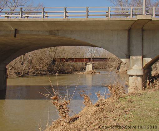 Railroad girder bridge in Anderson Indiana