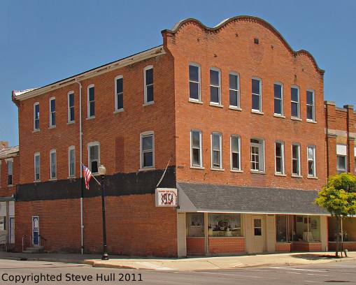Old Commercial Building on the Winchester Indiana Courthouse Square