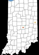 Map of Indiana Showing Winchester