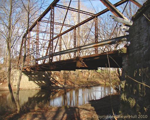 Abandoned iron bridge in Milroy Indiana