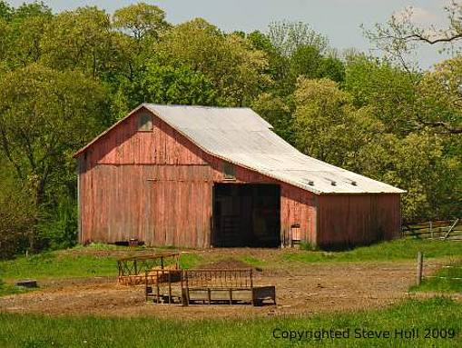 Pink barn in Rush county Indiana